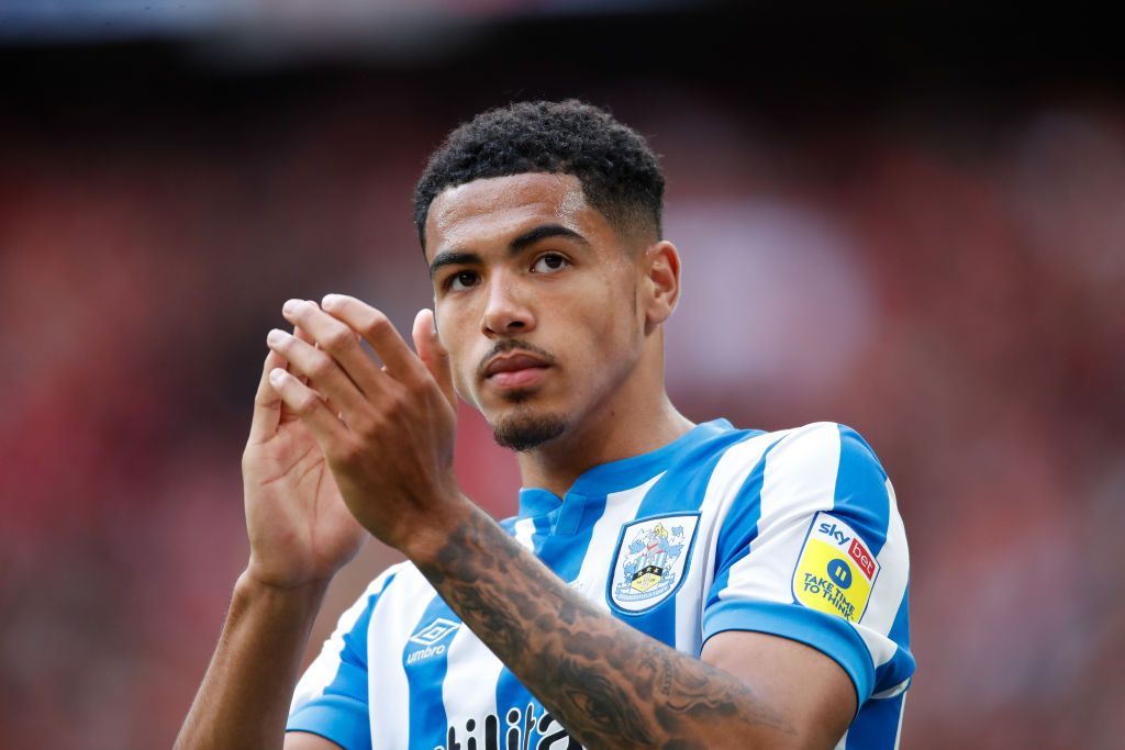 LONDON, ENGLAND - MAY 29: Levi Colwill of Huddersfield Town applauds fans after the Sky Bet Championship Play-Off Final match between Huddersfield Town and Nottingham Forest at Wembley Stadium on May 29, 2022 in London, England. (Photo by John Early/Getty Images)
