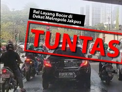 Before-After PT KAI Atasi Bocor Rel Layang di Metropole Jakpus