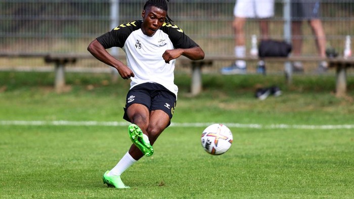 KLAGENFURT, AUSTRIA - JULY 14: Romeo Lavia during Day 2 of the Southampton FC pre season training camp, at Velden am Wörthersee on July 14, 2022 in Velden, Austria, . (Photo by Matt Watson/Southampton FC via Getty Images)
