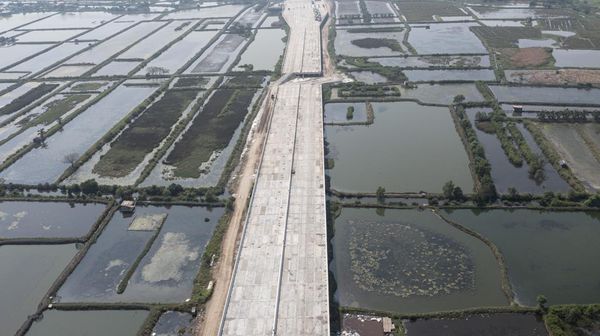 Tol Cibitung-Cilincing Dibangun Membelah Sawah, Ini Foto Udaranya