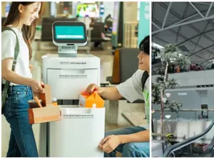 Canggih! Jajan Makanan dan Minuman di Bandara Korsel Diantar Pakai Robot