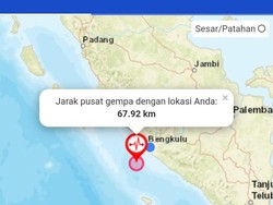 Bengkulu Diguncang Gempa 5,8 SR Warga Berhamburan Keluar Rumah