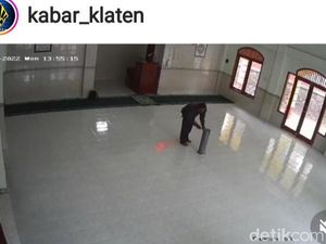 Pencuri Kotak Infak di Klaten Terekam CCTV, Polisi Buru Pelaku