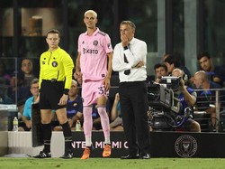 Romeo Beckham pensiun di usia 21 tahun. Romeo adalah jebolan akademi Inter Miami dan sempat main di akademi Brentford (Getty Images/James Williamson - AMA)