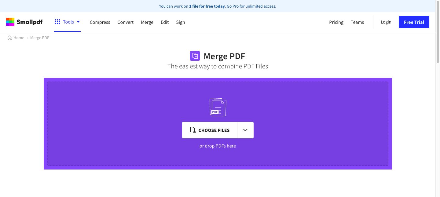 Cara menggabungkan file pdf secara online.