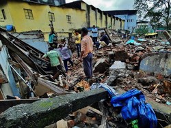 Tembok Ambruk Akibat Hujan Lebat di India, 9 Orang Tewas