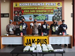 Polres Jakpus Musnahkan 23 Kg Sabu dari Jaringan Internasional