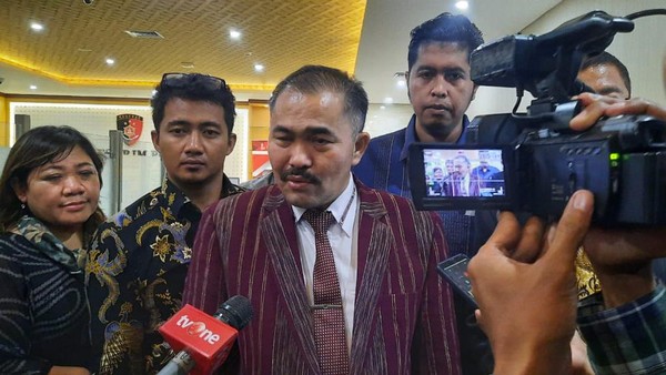 Kuasa hukum Brigadir J,  Kamaruddin Simanjuntak, di Bareskrim Polri.