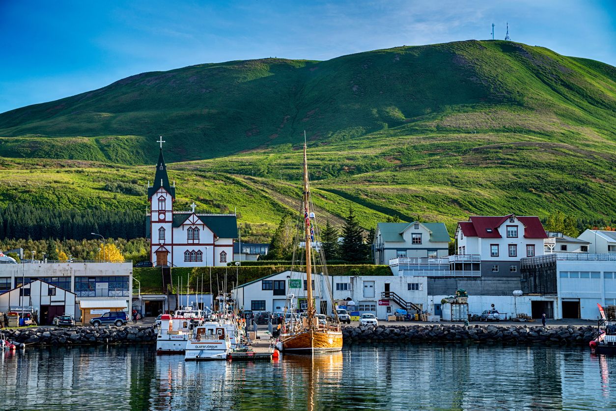 View of Husavik in Iceland