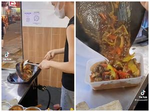 Tampil Beda, Pedagang Makanan Ini Masak dengan Wajan Penyok Tampil Beda, Pedagang Makanan Ini Masak dengan Wajan Penyok