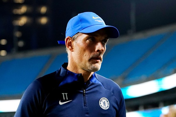 Thomas Tuchel CHARLOTTE, NORTH CAROLINA - JULY 20: Thomas Tuchel, Manager of Chelsea looks on after the Pre-Season Friendly match between Chelsea FC and Charlotte FC at Bank of America Stadium on July 20, 2022 in Charlotte, North Carolina. (Photo by Jacob Kupferman/Getty Images)