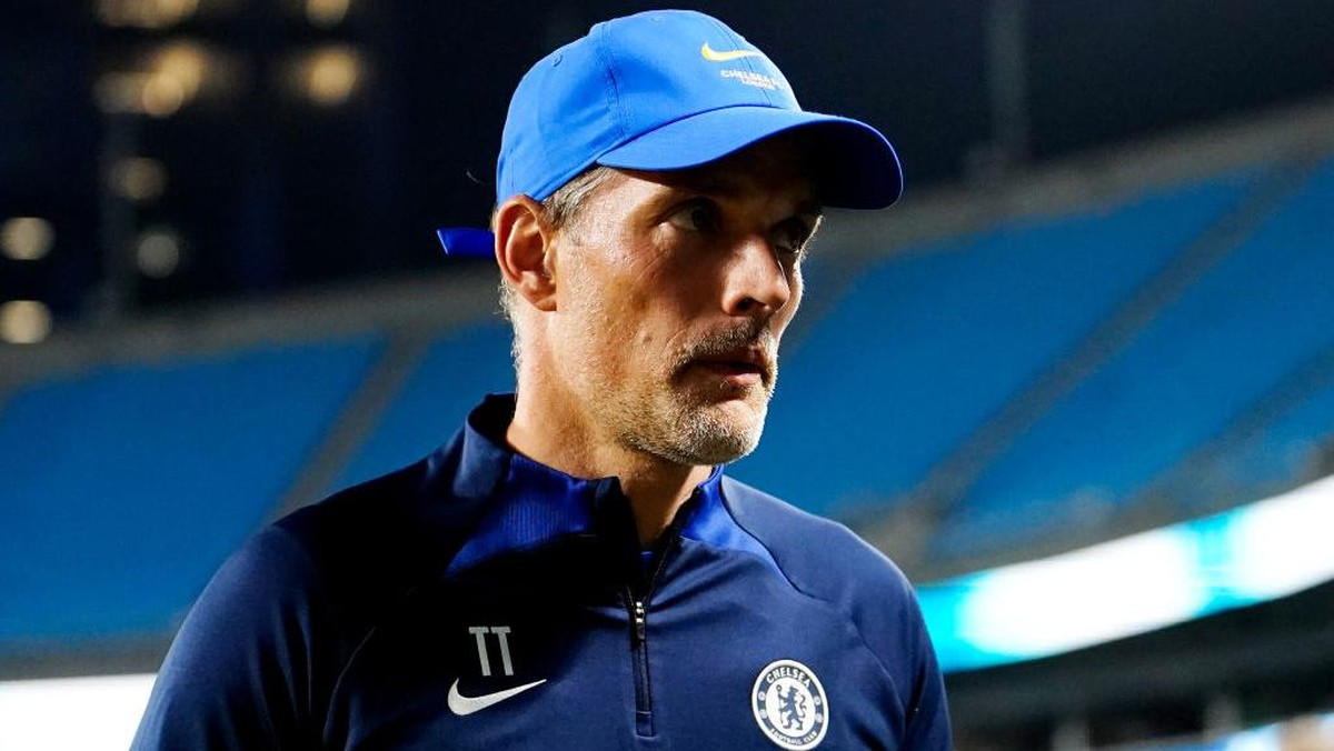 Thomas Tuchel menyoroti permainan Chelsea usai dikalahkan Charlotte FC lewat adu penalti di pramusim (Foto: Getty Images/Jacob Kupferman)