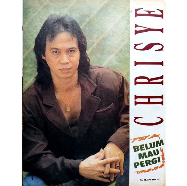 Ilustrasi Foto Chrisye/ Foto: Instagram/koleksimajalah_hai Ilustrasi Chrisye sang penyanyi legendaris