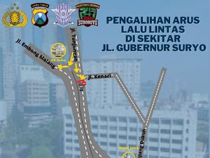 Pengalihan Arus Saat Jalan Gubernur Suryo Ditutup Sebagian Mulai Malam Ini Pengalihan Arus Saat Jalan Gubernur Suryo Ditutup Sebagian Mulai Malam Ini