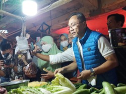Blusukan ke Pasar Cibinong, Zulhas Klaim Harga Bapok Sudah Turun