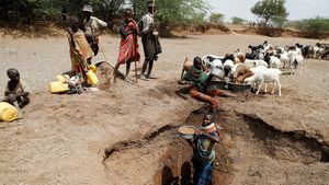 Potret Kaum Perempuan di Kenya Cari Air Saat Kekeringan Parah Melanda
