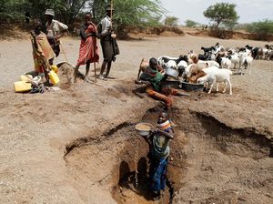 Potret Kaum Perempuan di Kenya Cari Air Saat Kekeringan Parah Melanda