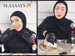 Slay! Begini Cara Kocak Fitri Tropica Makan Balakutak Cumi Item