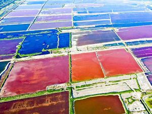 Terpukau Indahnya Danau Garam Warna-warni di China, Bak Lukisan
