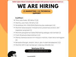 Loker Bali, PT Cyber Akses Indonesia Cari 3 Marketing-Teknisi