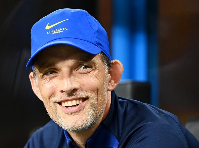 CHARLOTTE, NORTH CAROLINA - JULY 20: Thomas Tuchel, Manager of Chelsea smiles prior to the Pre-Season Friendly match between Chelsea FC and Charlotte FC at Bank of America Stadium on July 20, 2022 in Charlotte, North Carolina. (Photo by Darren Walsh/Chelsea FC via Getty Images)