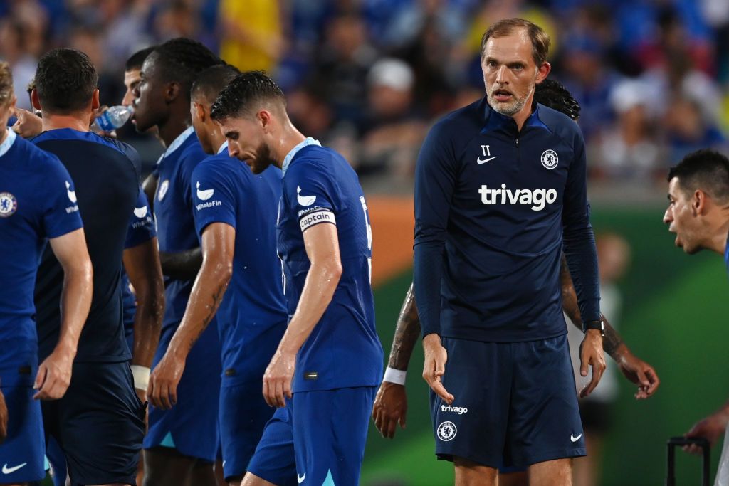 ORLANDO, FL - JULY 23: - Chelsea defender Reece James (24) and Arsenal forward Gabriel Martinelli (11)during the FC Series soccer match between Arsenal FC and Chelsea FC on July 23, 2022, at Camping World Stadium in Orlando, FL. (Photo by Andrew Bershaw/Icon Sportswire via Getty Images)