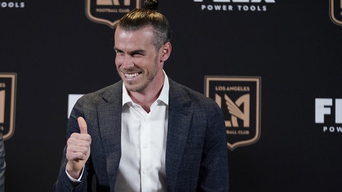 Bale sudah mencetak gol debut bersama LAFC. Foto: AP/Marcio Jose Sanchez