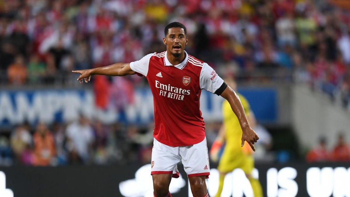 William Saliba memuaskan Mikel Arteta saat pramusim Arsenal. (Foto: Arsenal FC via Getty Images/Stuart MacFarlane)