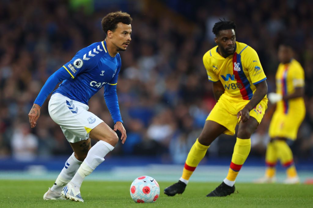 BLACKPOOL, ENGLAND - JULY 24: Dele Alli of Everton during the Pre-Season Friendly match between Blackpool and Everton at Bloomfield Road on July 24, 2022 in Blackpool, England. (Photo by Robbie Jay Barratt - AMA/Getty Images)