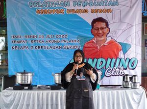 SandiUno Fans Club Gelar Pelatihan Produksi Kerupuk Udang Rebon
