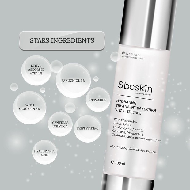 Sbcskin Hydrating Treatment Bakuchiol Vita C Essence/Foto: shopee.co.id/sbcskin.official Rekomendasi Skincare Bakuchiol Untuk Jerawat dan Mengurangi Tanda Penuaan di Usia Pertengahan 20an