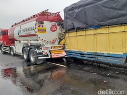 Colt Diesel Tabrak Truk Pertamina di Tol Medan, Sopir Luka-luka