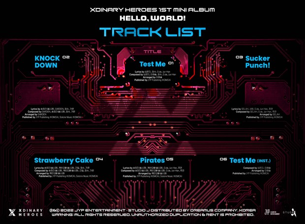 Tracklist Comeback Hello, World! / Foto : twitter.com/XH_Official