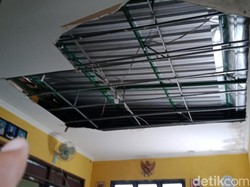 Atap SDN 2 Canan Klaten Jebol, 3 Tahun Rusak Belum Diperbaiki