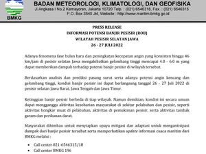 Waspada Banjir Rob Pesisir Selatan Jawa! Tinggi Gelombang hingga 6 Meter