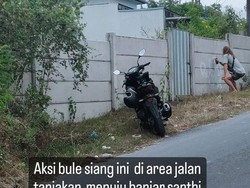 Viral Aksi Corat-coret Tembok di Ungasan, Pelakunya Diduga Bule