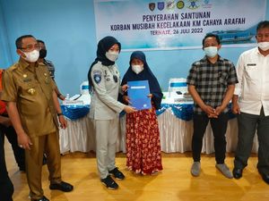 Jasa Raharja Berikan Santunan ke 11 Ahli Waris Korban KM Cahaya Arafah