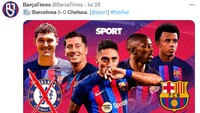 Situasi makin sedih buat Chelsea yang sudah melepas Andreas Christensen ke Barcelona, tapi gagal menarik Ousmane Dembele dari Camp Nou. (Foto: Twitter)