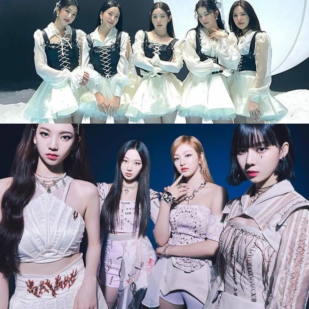 Potret Red Velvet dan aespa dalam balutan pakaian rancangan Seo Seung Yeon/ Foto: instagram.com/denicheur.official Potret Red Velvet dan aespa dalam balutan pakaian rancangan Seo Seung Yeon