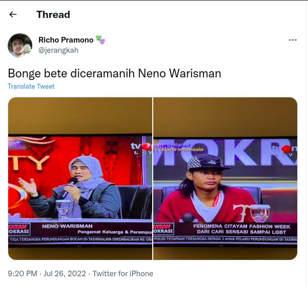 Bonge dan Neno Warisman