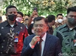 JK Hadiri Resepsi Nikah Anak Anies: Selamat kepada Putri Kita