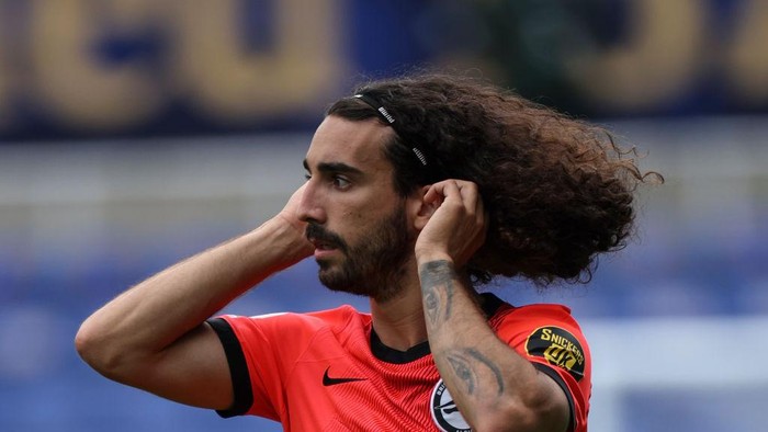 READING, ENGLAND - JULY 23: Marc Cucurella of Brighton and Hove Albion at the Select Car Leasing Stadium on July 23, 2022 in Reading, England. (Photo by Eddie Keogh/Getty Images)