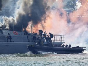 Rusia Sebut Ukraina Serang Kapal Perangnya di Laut Hitam Rusia Sebut Ukraina Serang Kapal Perangnya di Laut Hitam