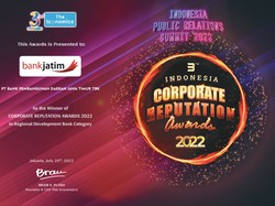 Bank Jatim Raih Penghargaan Corporate Reputation Awards 2022