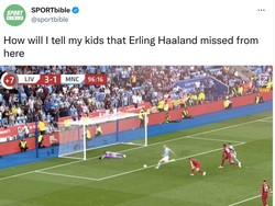 Kacau banget deh Haaland. (Foto: Twitter)