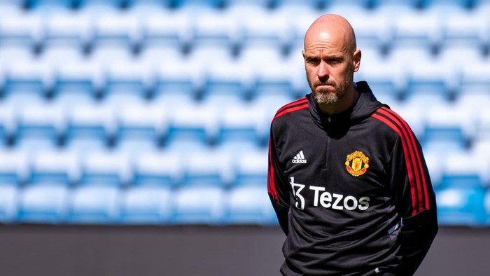 OSLO, NORWAY - JULY 30: Manager Erik ten Hag of Manchester United arrives ahead of the pre-season friendly match between Manchester United and Atletico Madrid at Ullevaal Stadion on July 30, 2022 in Oslo, Norway. (Photo by Ash Donelon/Manchester United via Getty Images)