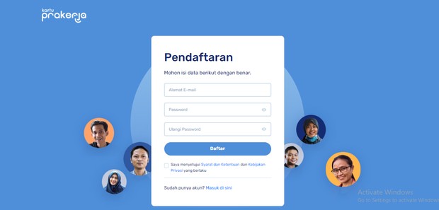 Cara mendaftar Kartu Prakerja.