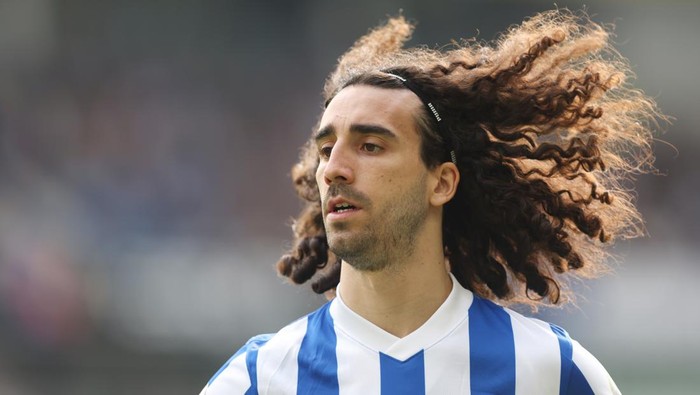 BRIGHTON, ENGLAND - MAY 07: Marc Cucurella of Brighton & Hove Albion during the Premier League match between Brighton & Hove Albion and Manchester United at American Express Community Stadium on May 7, 2022 in Brighton, United Kingdom. (Photo by Manchester United/Manchester United via Getty Images)