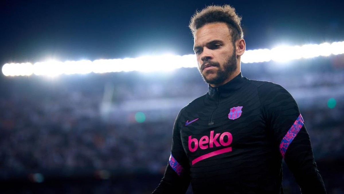 Masa depan Martin Braithwaite di Barca kian tidak menentu. Foto: UEFA via Getty Images/Alex Caparros - UEFA