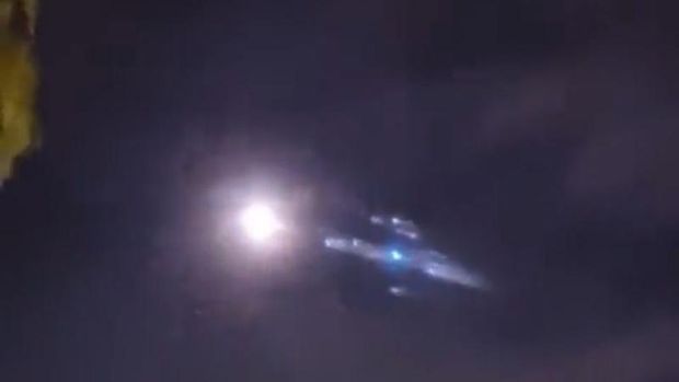 Gambar dari video sampah antariksa China. ANTARA/HO-Humas BRIN